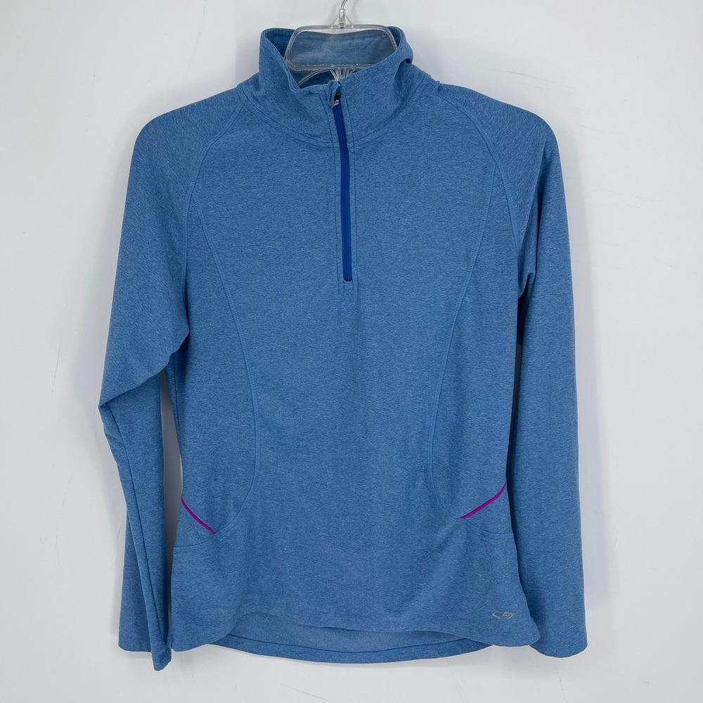C9‎ by Champion Women's Blue Quarter Zip Athletic Pullover Sweatshirt Top Size M